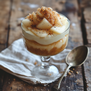 Birnenzauber im Glas: Tonkabohne & Timutpfeffer Cheesecake mit Butterkeks Crumble